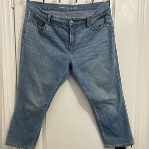 Old Navy Women’s Light Blue Relaxed Jeans 14 Petit Boyfriend Midrise